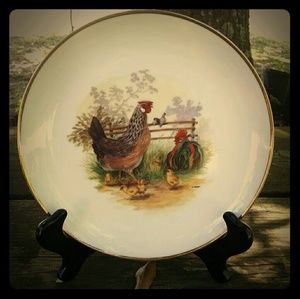 Vintage collectible chicken plate